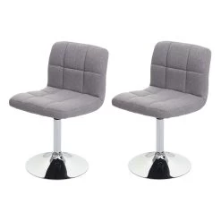 2er-Set Esszimmerstuhl Cadiz Drehbar, Hellgrau