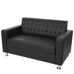 2er Sofa Pori, Schwarz