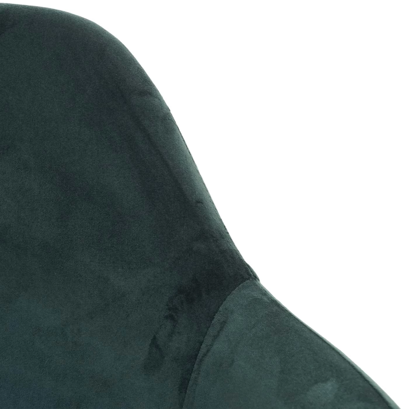 6er-Set Retro Esszimmerstuhl F18, Samt Grün, Goldene Beine – Bild 5