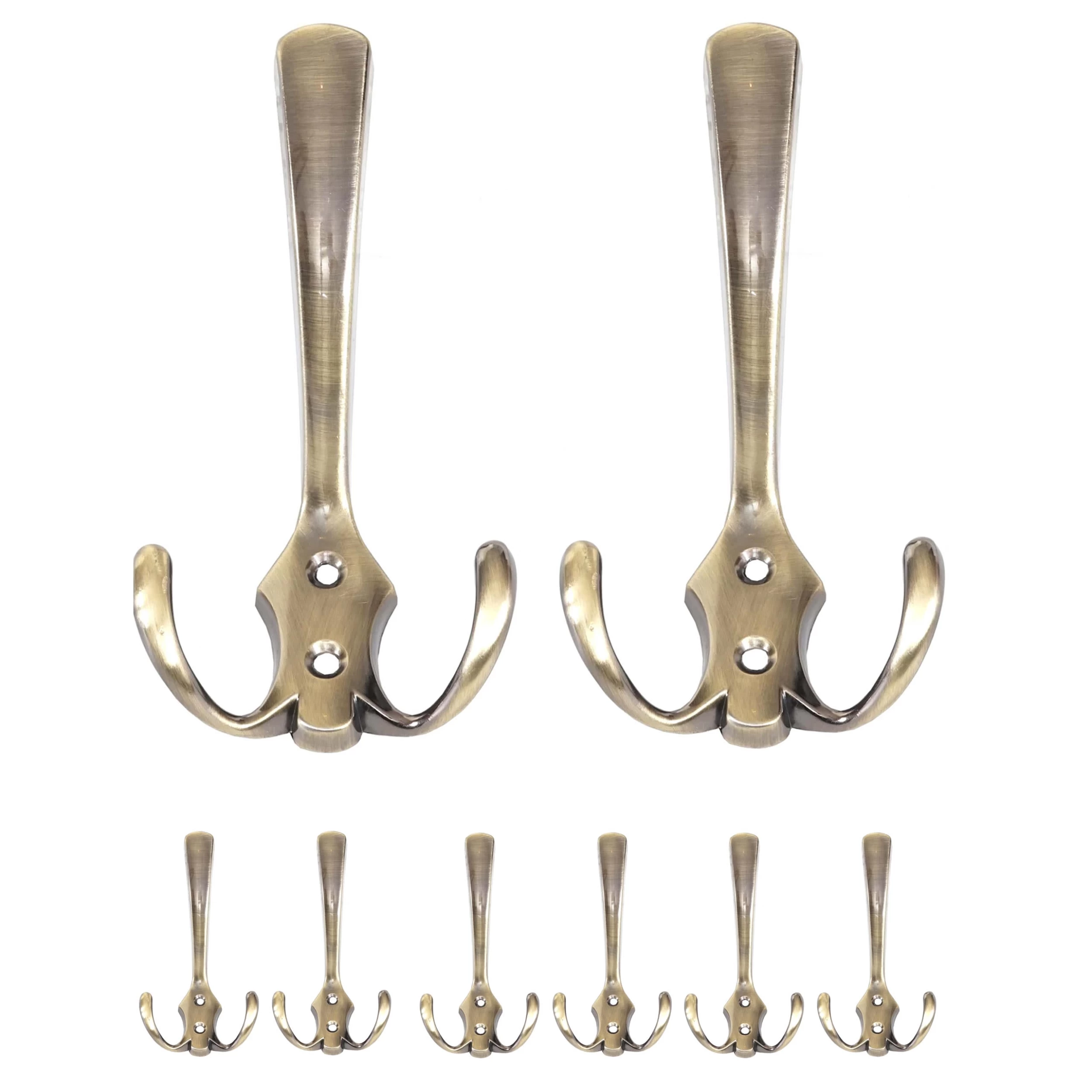 8er-Set Garderobenhaken D46, Farbe: Messing