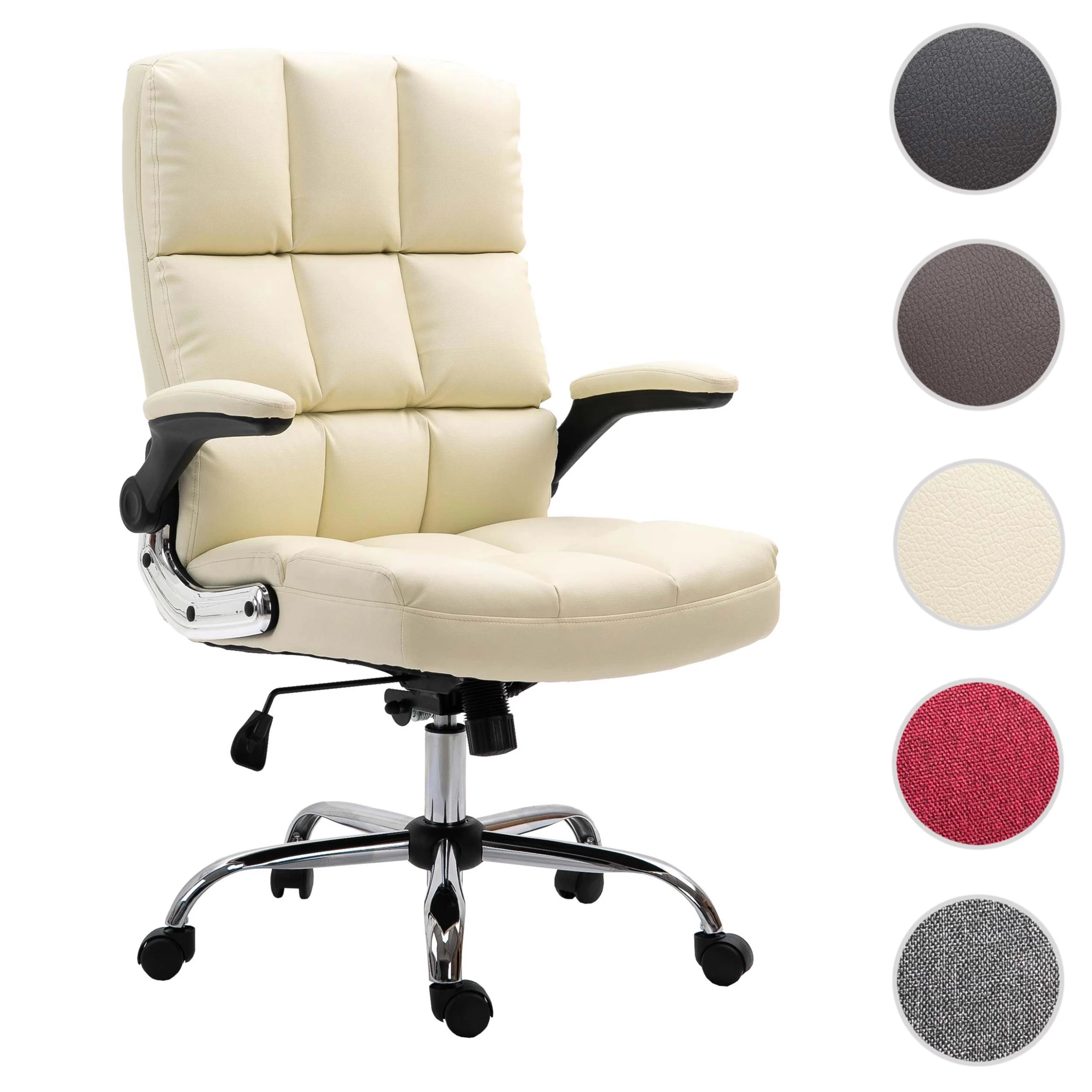 Bürostuhl J21, Kunstleder Creme – Bild 7