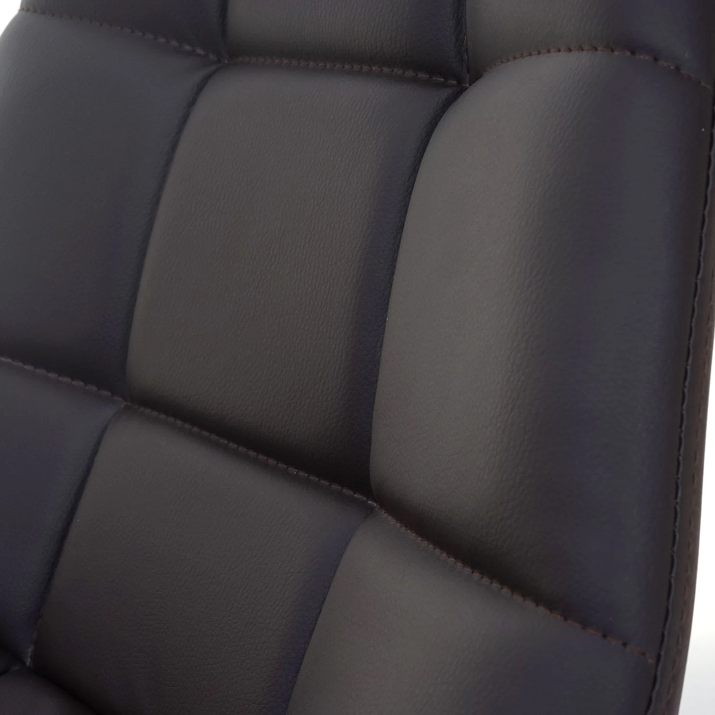 Retro Esszimmerstuhl A60, Drehstuhl, Kunstleder Braun, Chromfuß – Bild 4