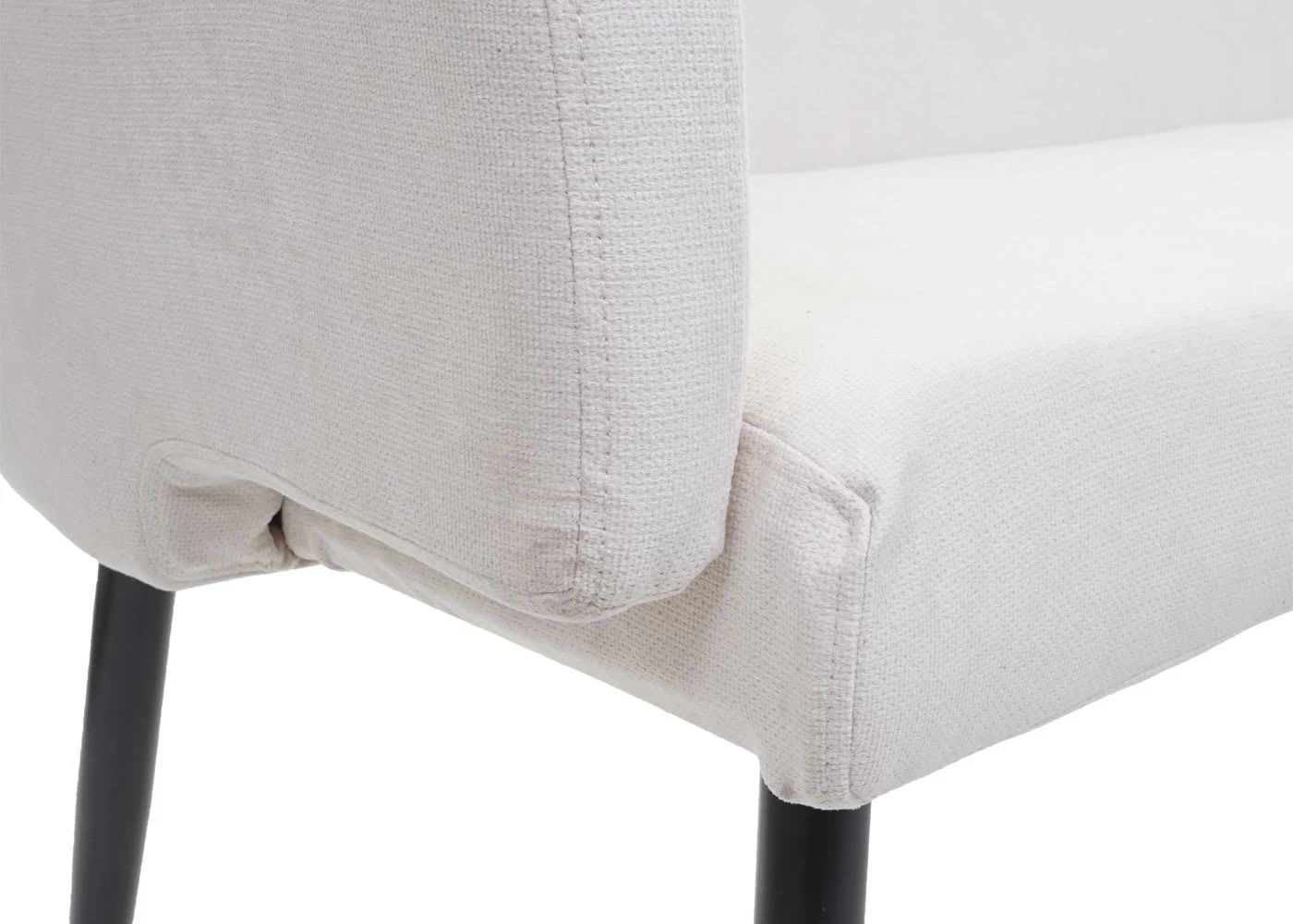 Sitzbank J13 Mit Rückenlehne Und Armlehne, Creme-weiß – Bild 5