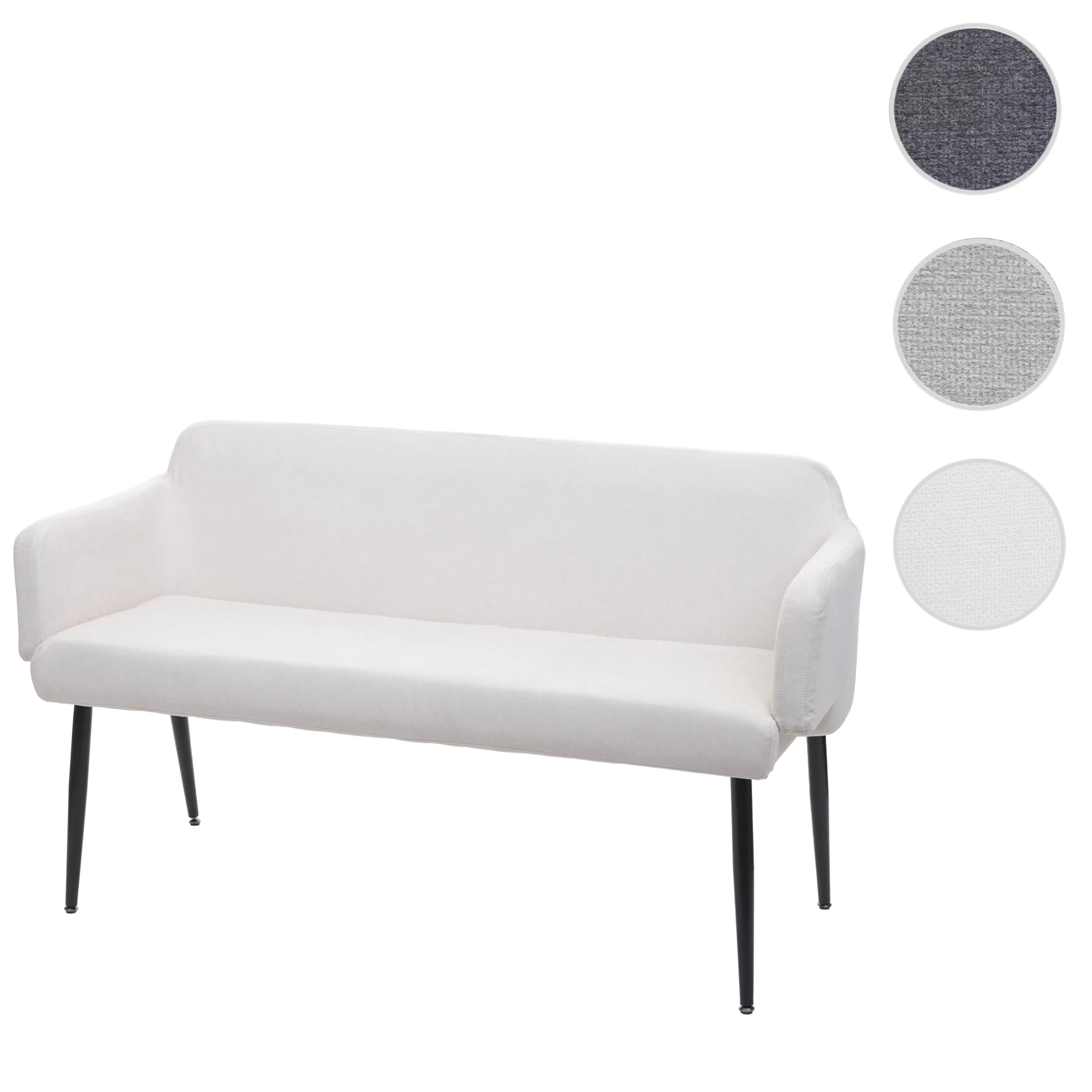 Sitzbank J13 Mit Rückenlehne Und Armlehne, Creme-weiß – Bild 8