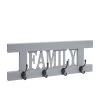 Wandgarderobe C60 Family Im Shabby-Look, Grau-blau