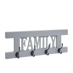 Wandgarderobe C60 Family Im Shabby-Look, Grau-blau