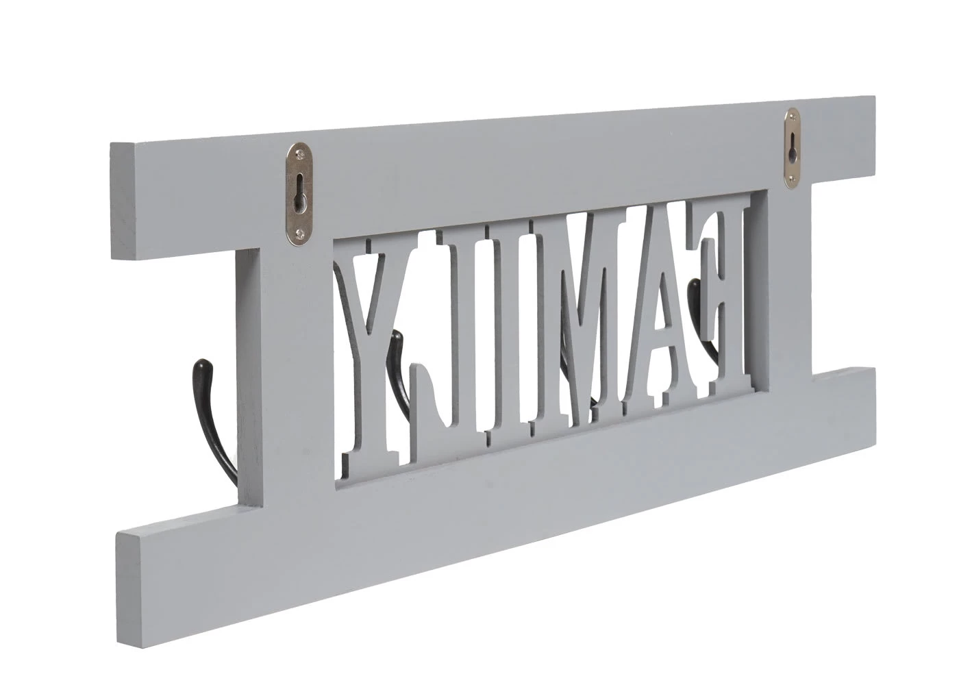 Wandgarderobe C60 Family Im Shabby-Look, Grau-blau – Bild 4