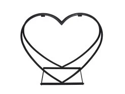 Metallregal Herz In Schwarz