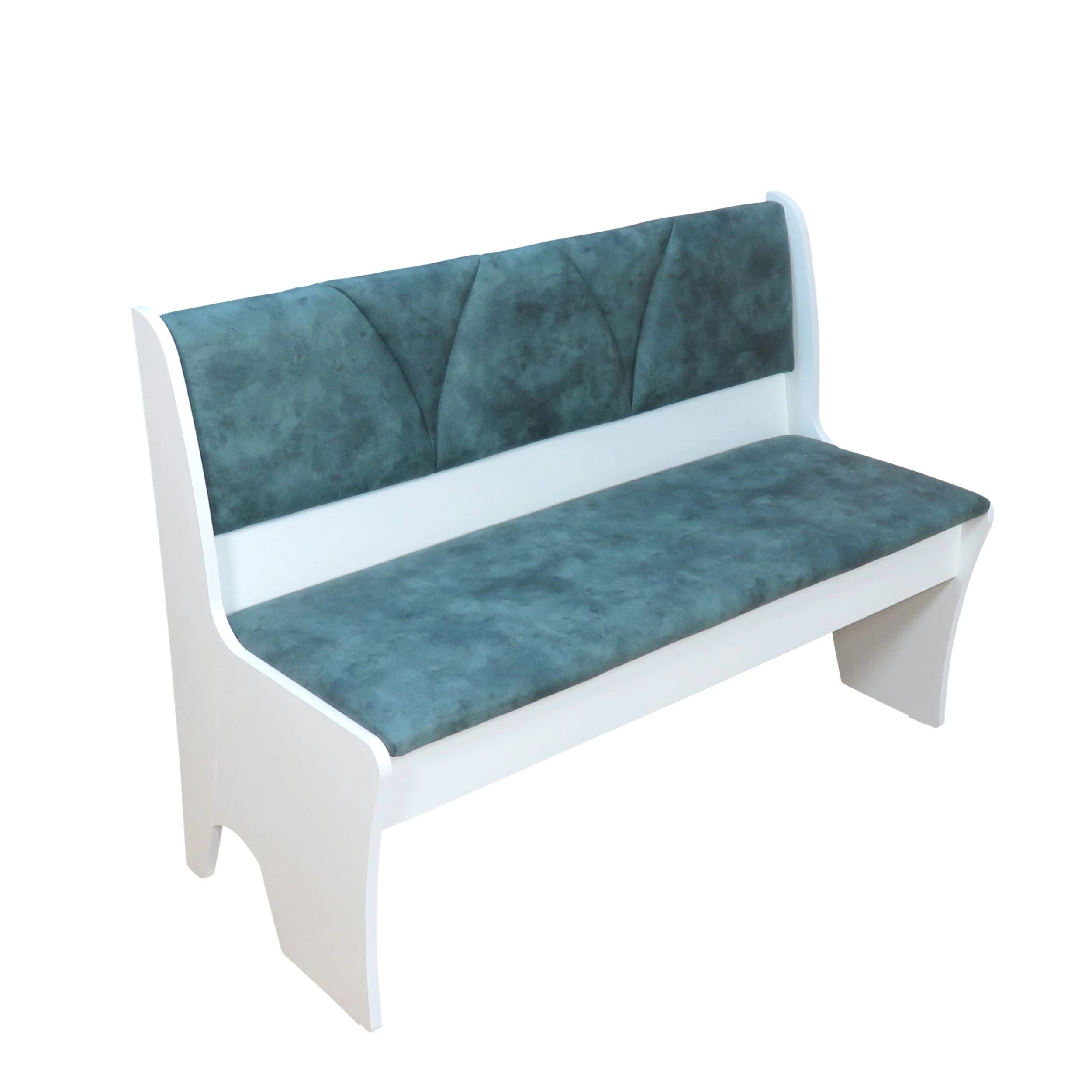 Sitzgruppe 4-teilig Silvia In Weiss,buche Natur, Nuss Dunkel – Bild 2