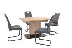 Tischgruppe- 5teilig Benjamin In Stühle Grau