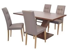 Tischgruppe- 5teilig Madrid In Braun