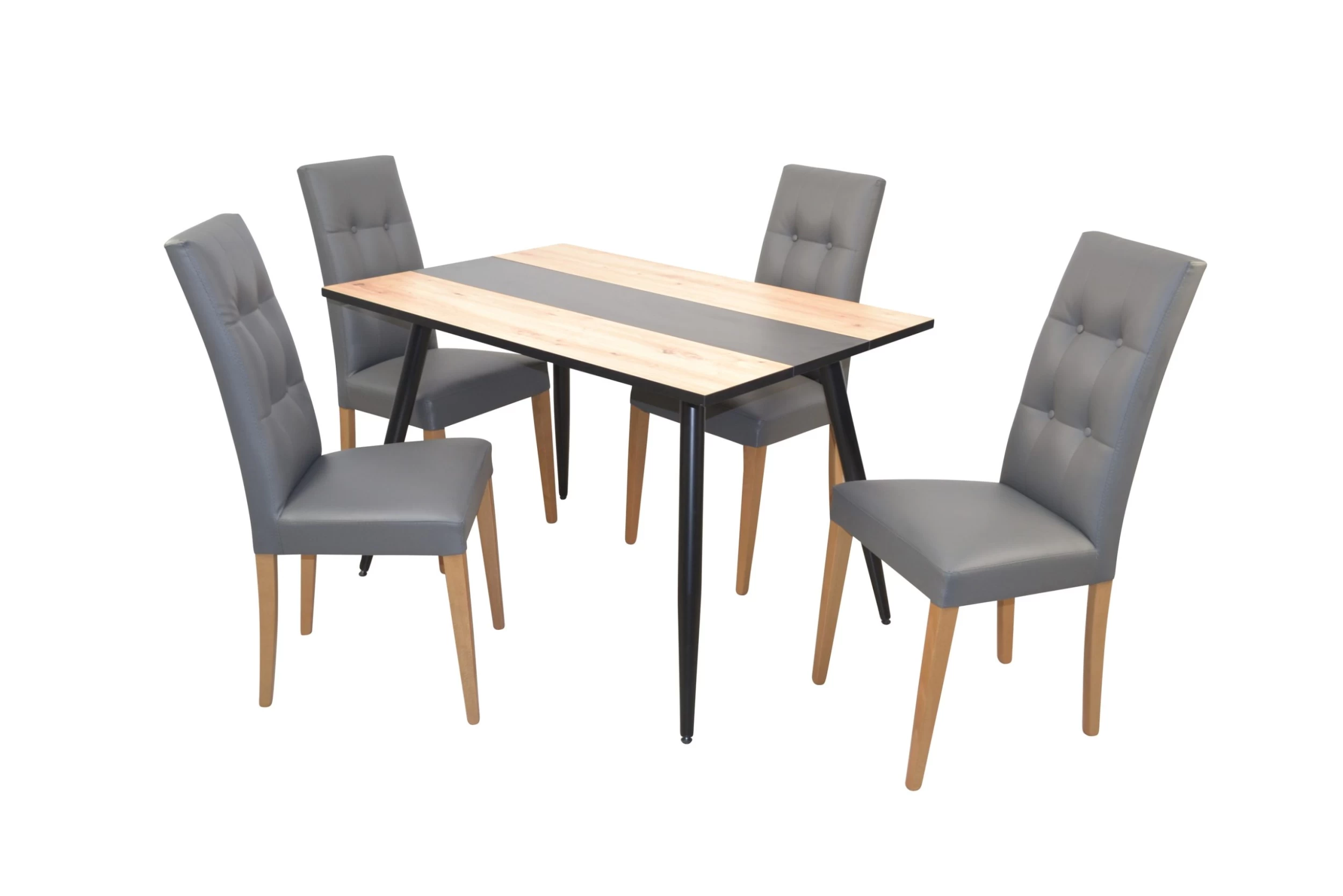 Tischgruppe- 5teilig München In Grau