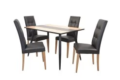 Tischgruppe- 5teilig München In Schwarz