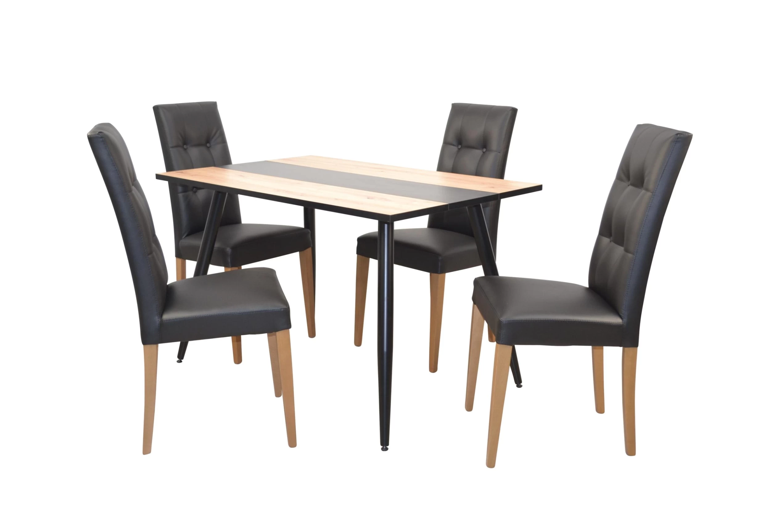 Tischgruppe- 5teilig München In Schwarz