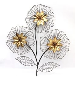 Wanddekoration „Blumenbouquet“ In Schwarz