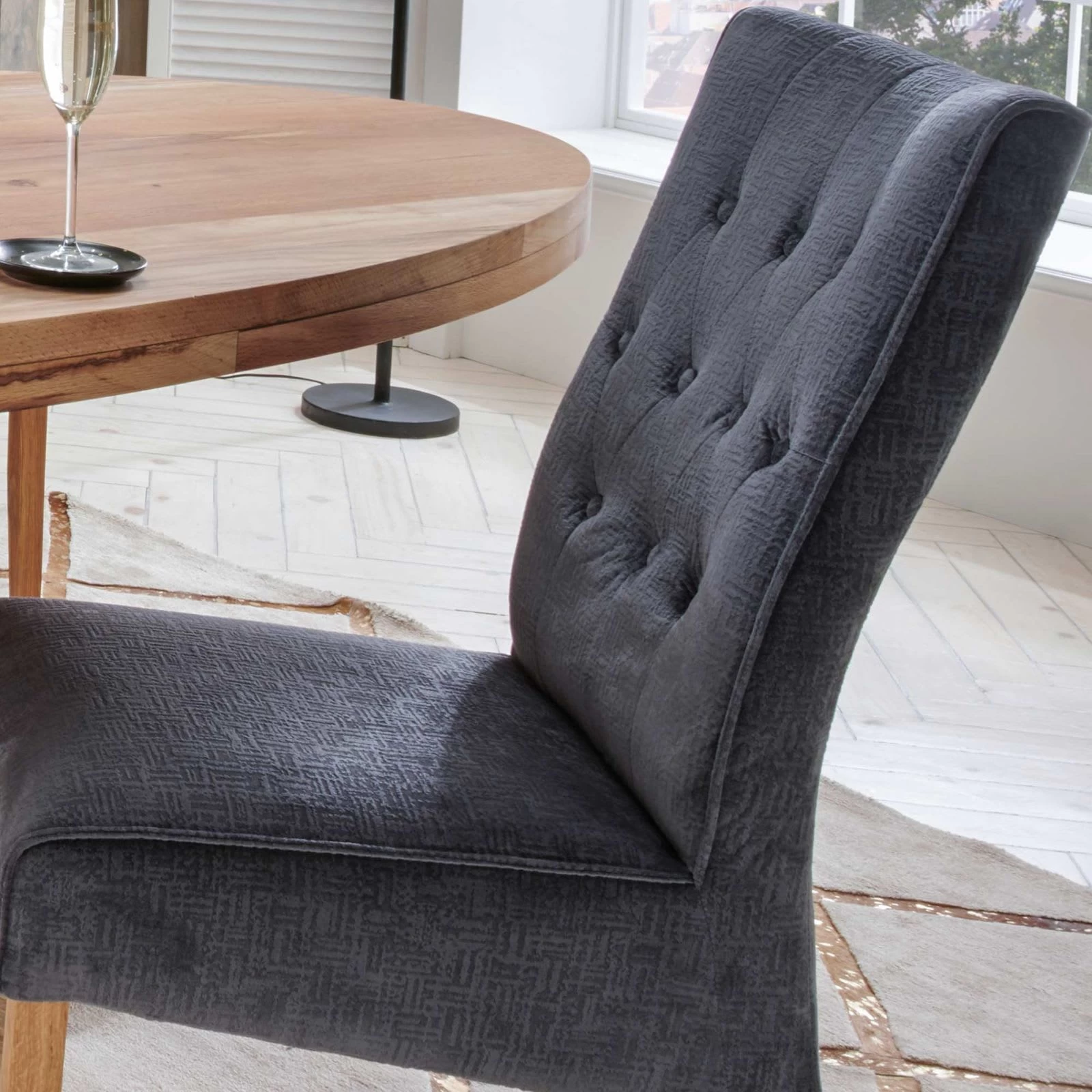 2er Set: Polsterstuhl Frank In Blau (B) 48 X (H) 98 Cm – Bild 3