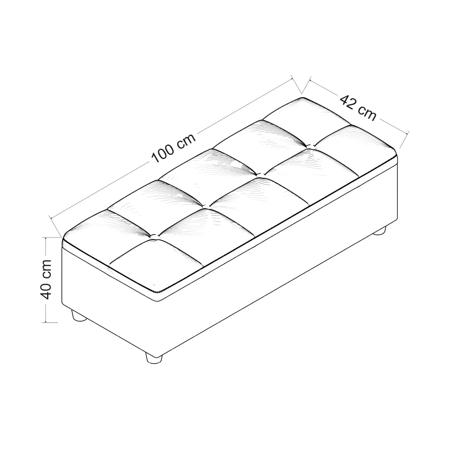 Sitzbank Albatros Mit Stauraum Blau – Bild 6