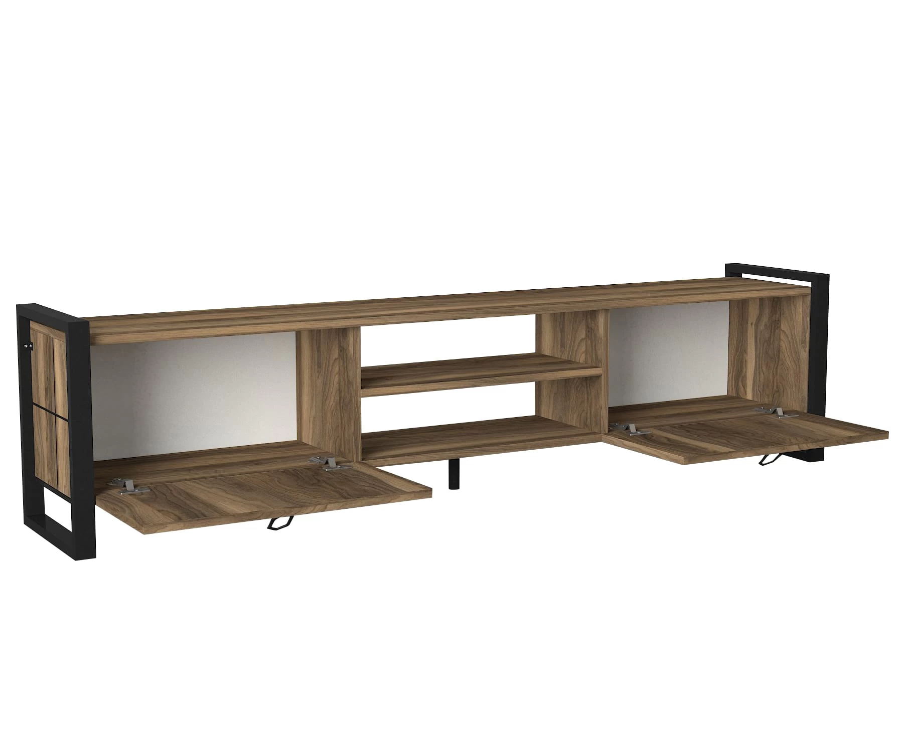 TV Lowboard Lost Mit Metallfüße Walnuss – Bild 6