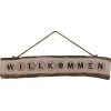 LED-Dekoleuchte "Willkommen" In Natur - (B)60 X (H)12 Cm
