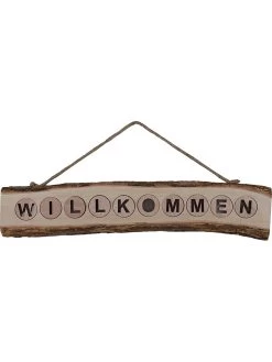 LED-Dekoleuchte "Willkommen" In Natur - (B)60 X (H)12 Cm