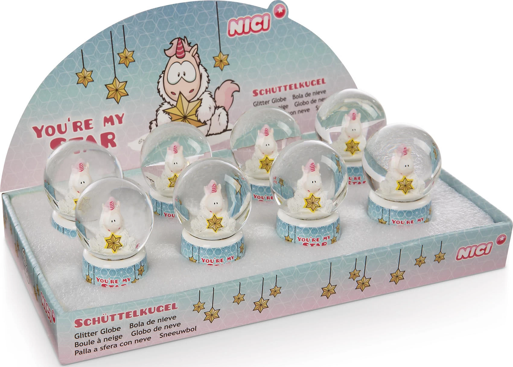 Nici Schüttelkugel Einhorn Theodor Mit Schneeanzug, 6,5 Cm (48177) – Bild 3