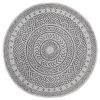 In- & Outdoor Teppich Giro Anthrazit Creme, 160 Cm Rund