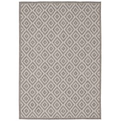 In & Outdoor Teppich Valencia Fliesenoptik In Grijs