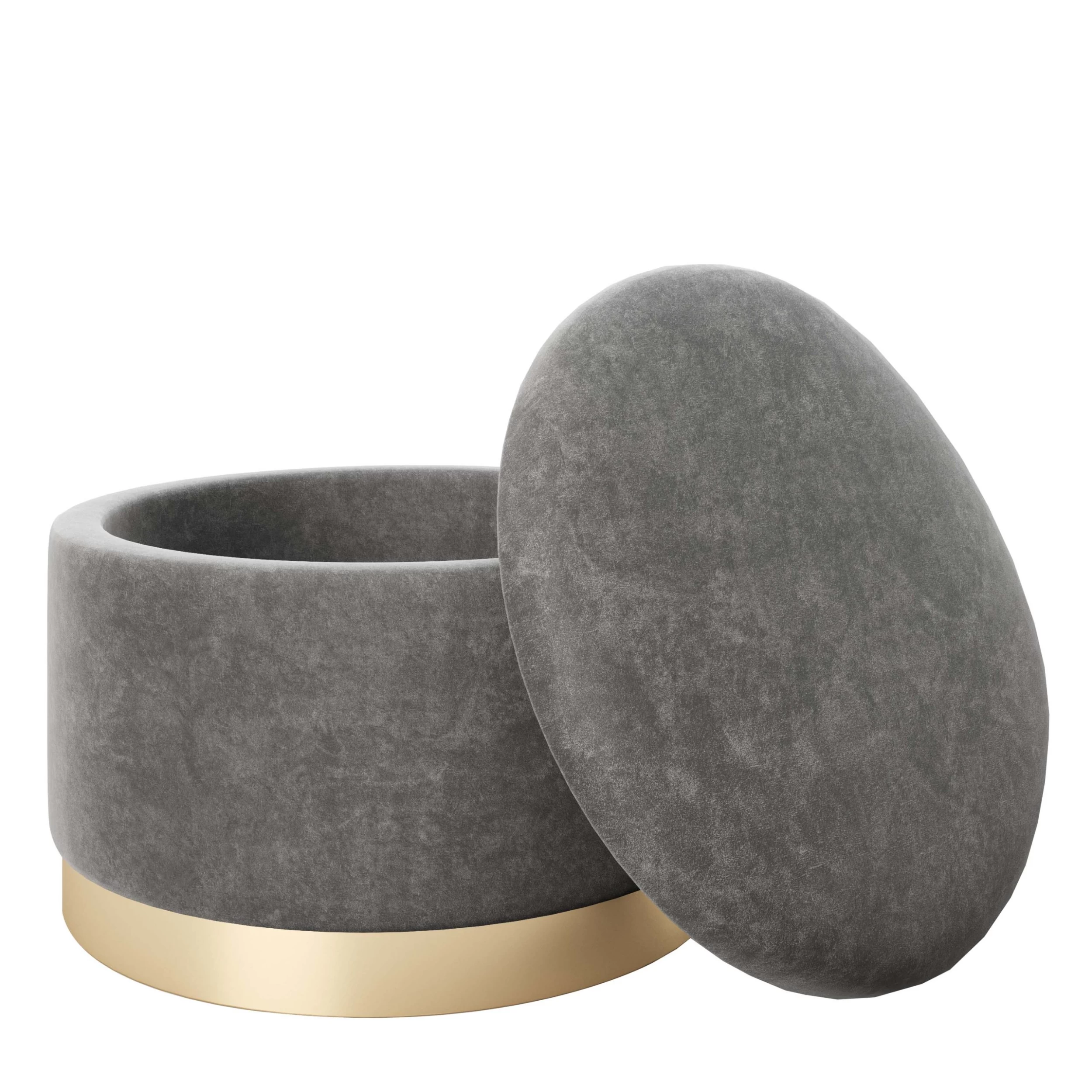 Playboy Pouf "SUE" In Anthrazit - (B)55 X (H)35 X (T)55 Cm – Bild 2