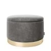 Playboy Pouf "SUE" In Anthrazit - (B)55 X (H)35 X (T)55 Cm