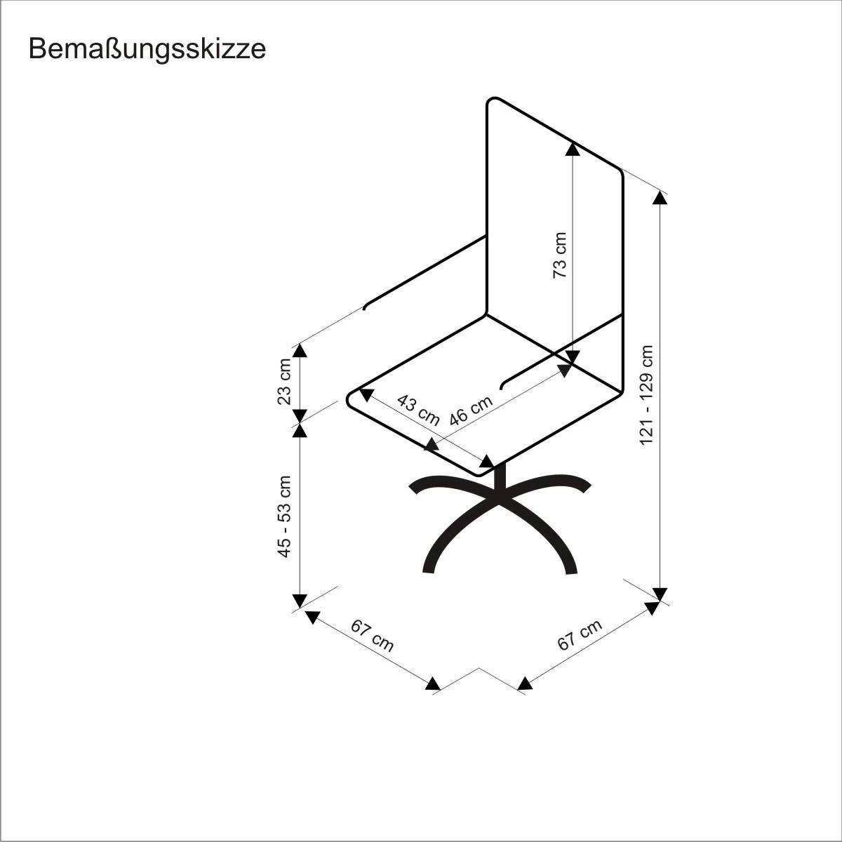 Bürostuhl Racing, Schwarz – Bild 6