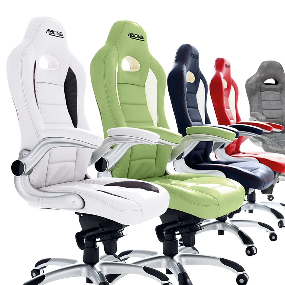 Bürostuhl Racing, Schwarz – Bild 10