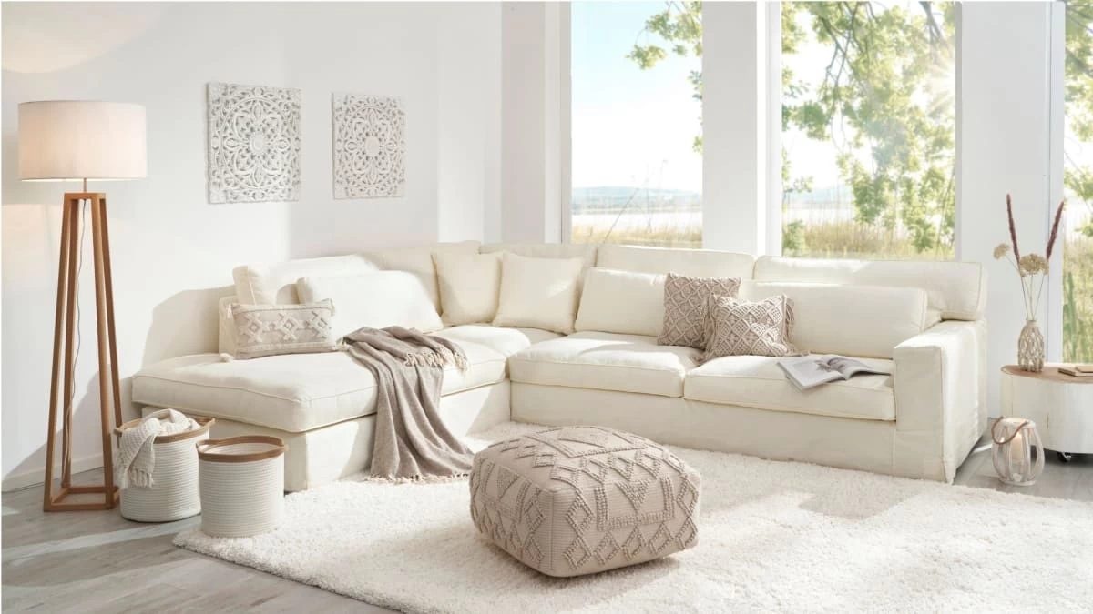 Korb-Set, 2-tlg. Witty, Weiß/Natur – Bild 3