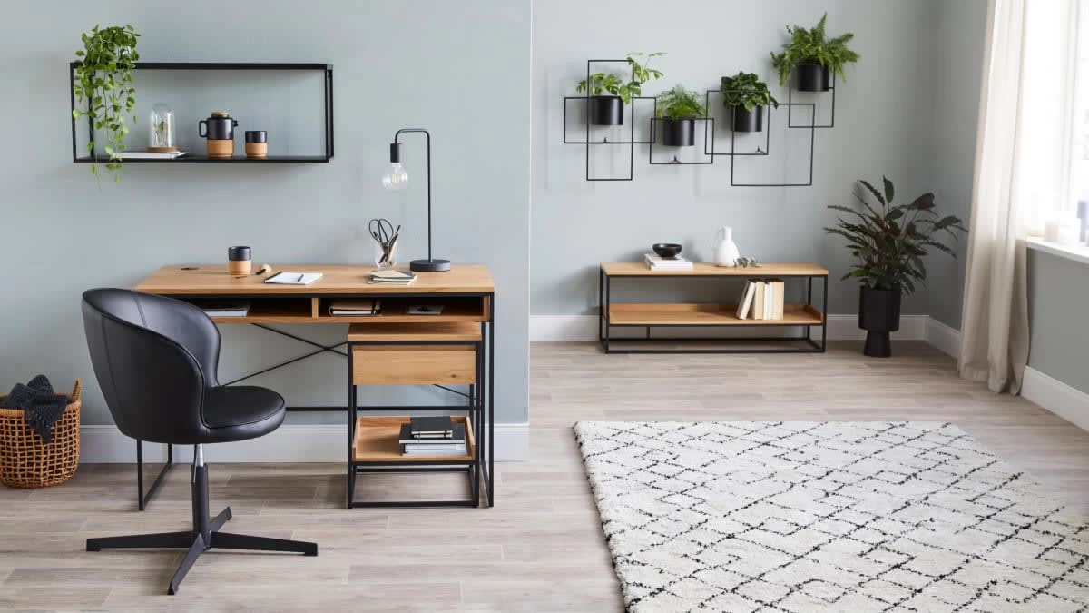 Lowboard Bergen, Natur/Schwarz – Bild 4