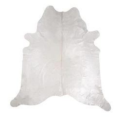 Rinderfell Charol, Weiß/Silberfarben