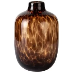 Vase Gesa, Braun/Goldfarben