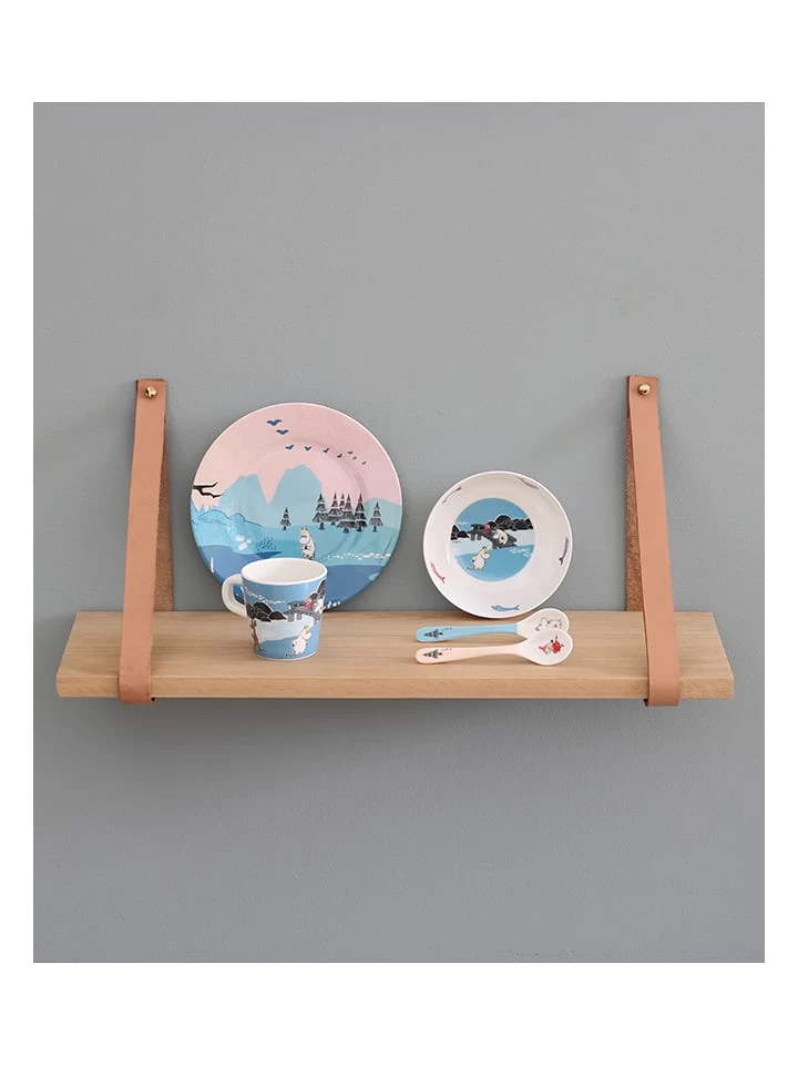 5tlg. Geschirrset "Moomin" In Türkis/ Rosa/ Weiß – Bild 2