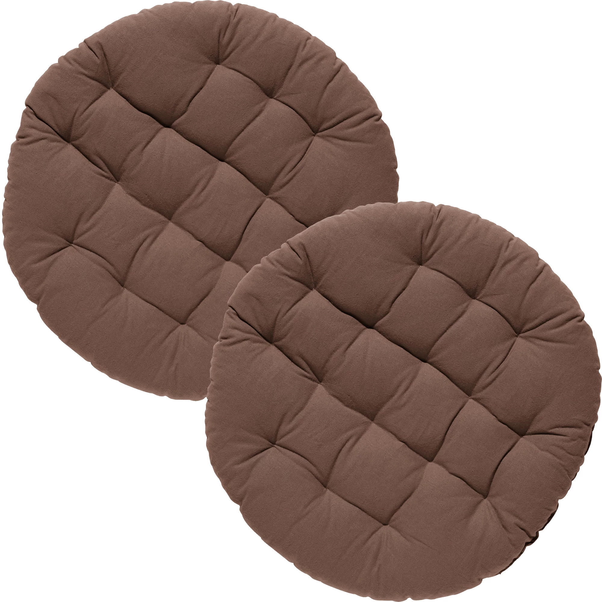 Stuhlkissen Rund 2er-Pack In Braun
