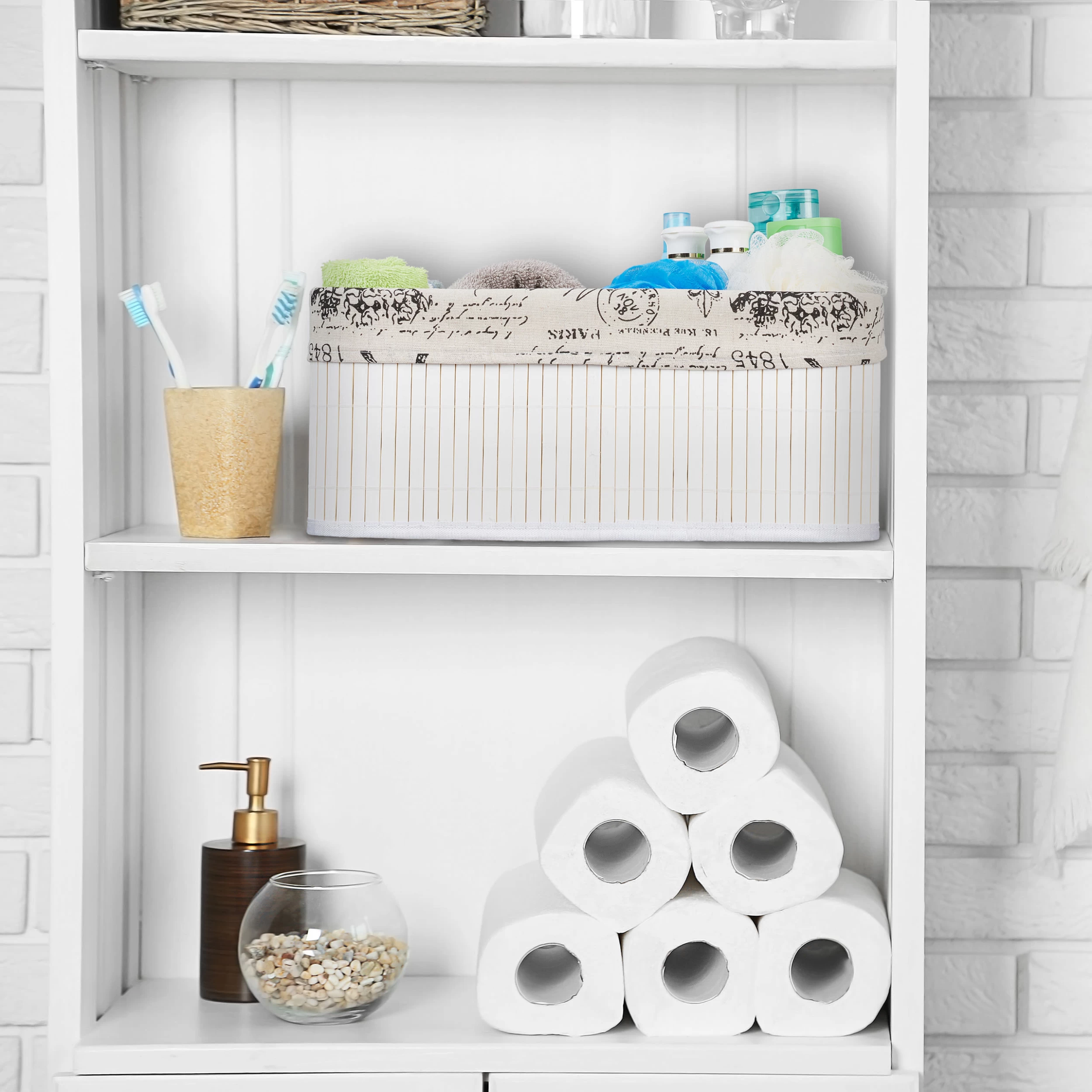 1 X Aufbewahrungskorb In Weiß – Bild 2