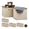10x Faltbox In Beige - (B)30 X (H)30 X (T)30 Cm