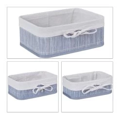 12-tlg. Aufbewahrungskorb Set In Grau/ Creme