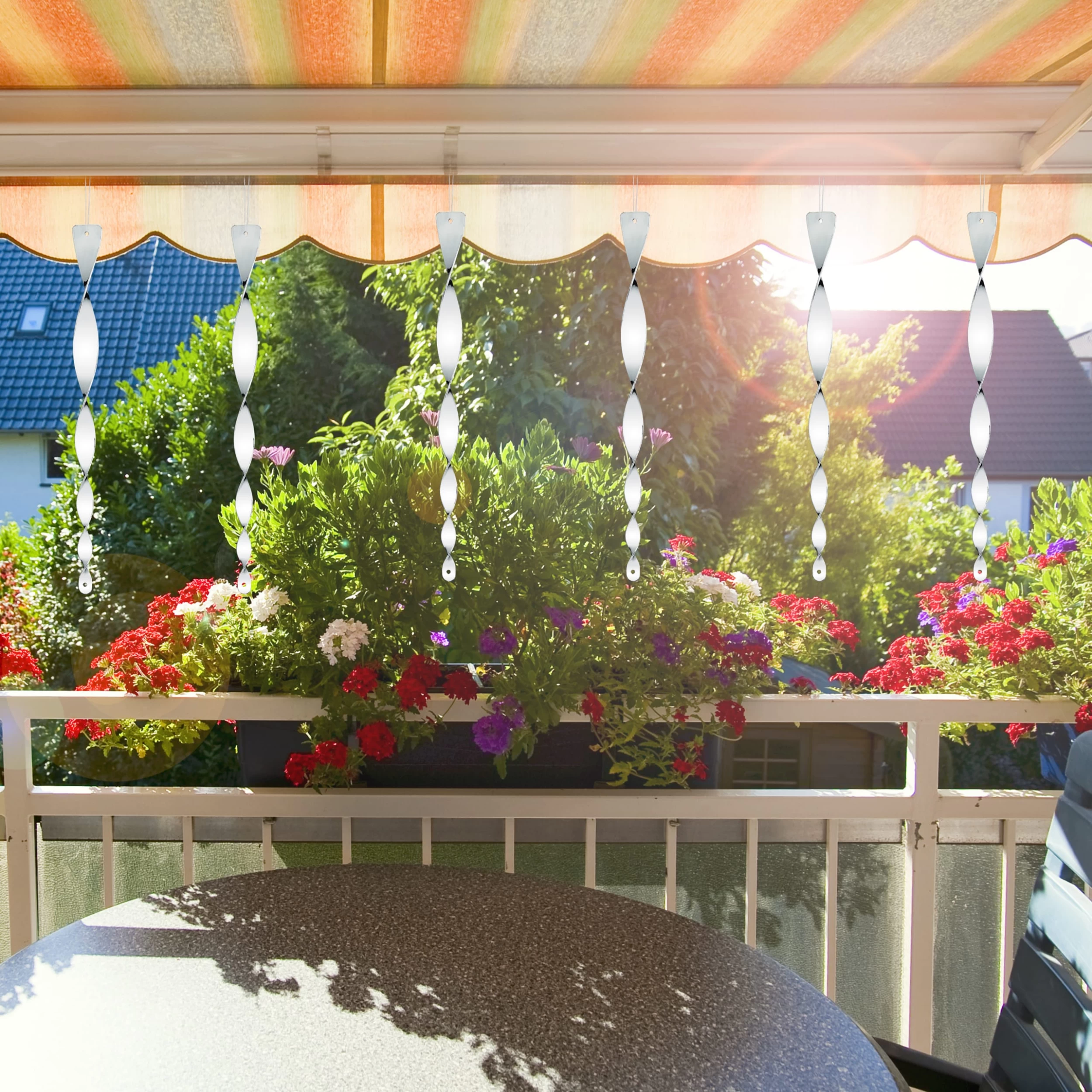 12er-Set: Vogelabwehrspirale In Silber – Bild 3