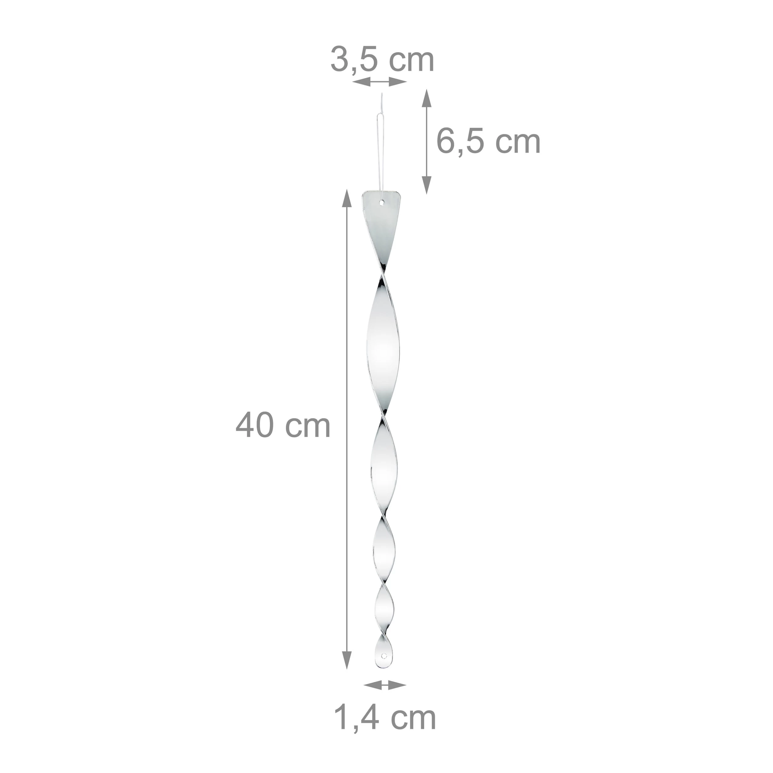 12er-Set: Vogelabwehrspirale In Silber – Bild 4