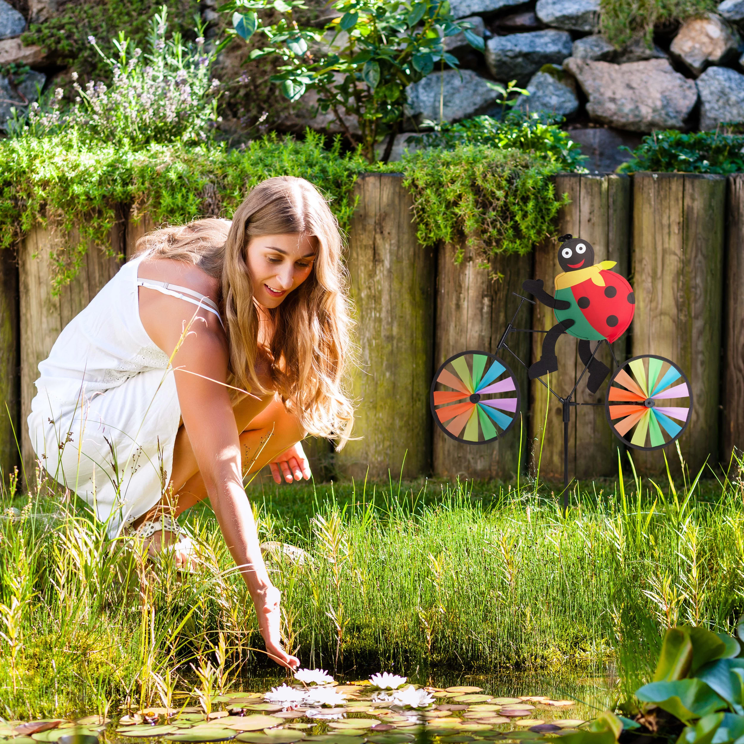 2 X Windrad "Marienkäfer" In Bunt - (B)52 X (H)75,5 X (T)4 Cm – Bild 2