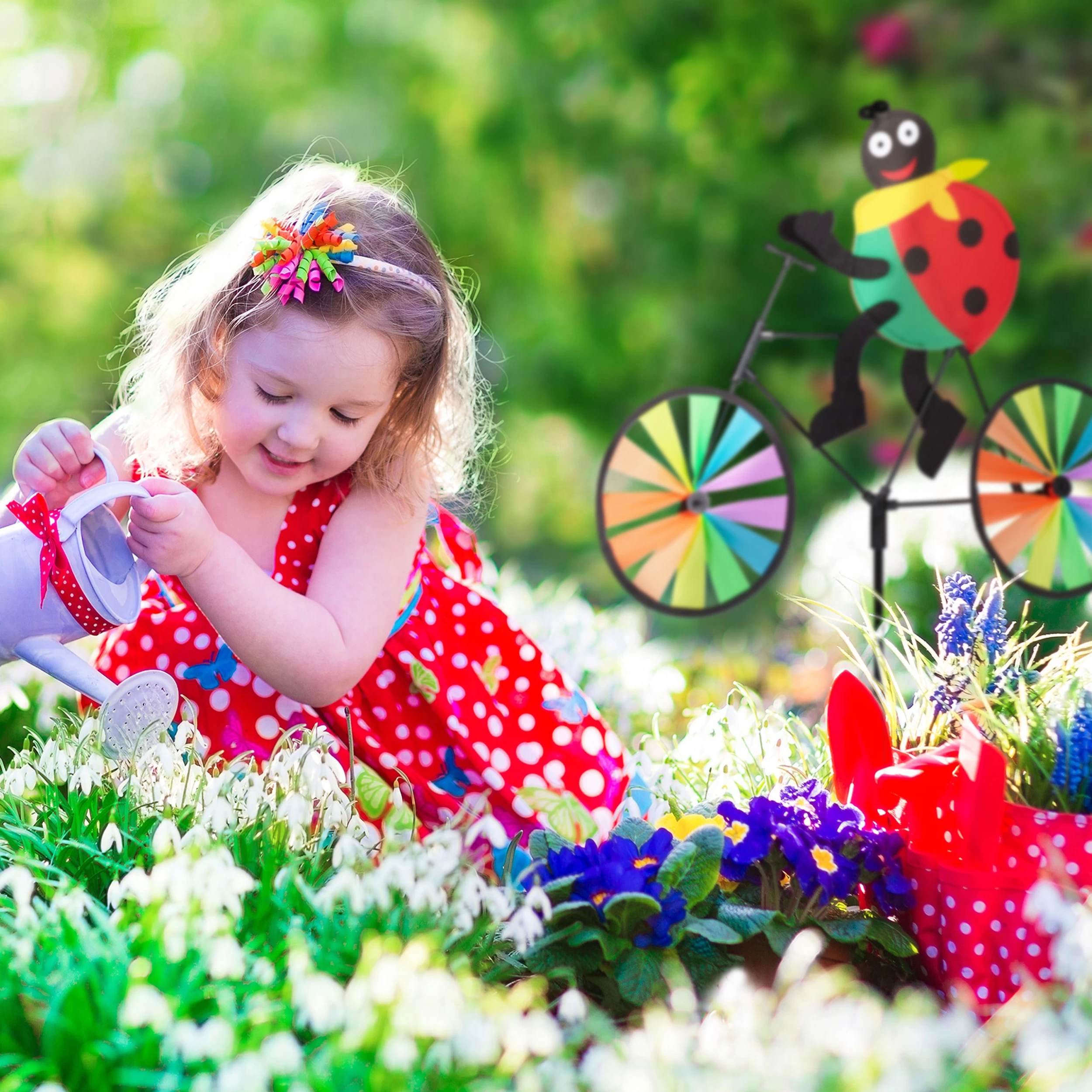 2 X Windrad "Marienkäfer" In Bunt - (B)52 X (H)75,5 X (T)4 Cm – Bild 3