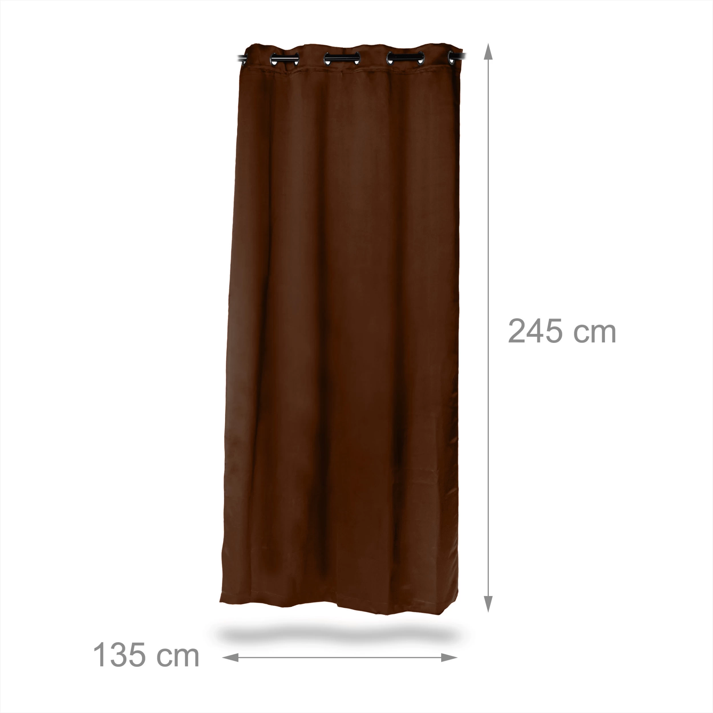 2x Verdunklungsvorhänge In Braun - (L)245 X (B)135 Cm – Bild 4