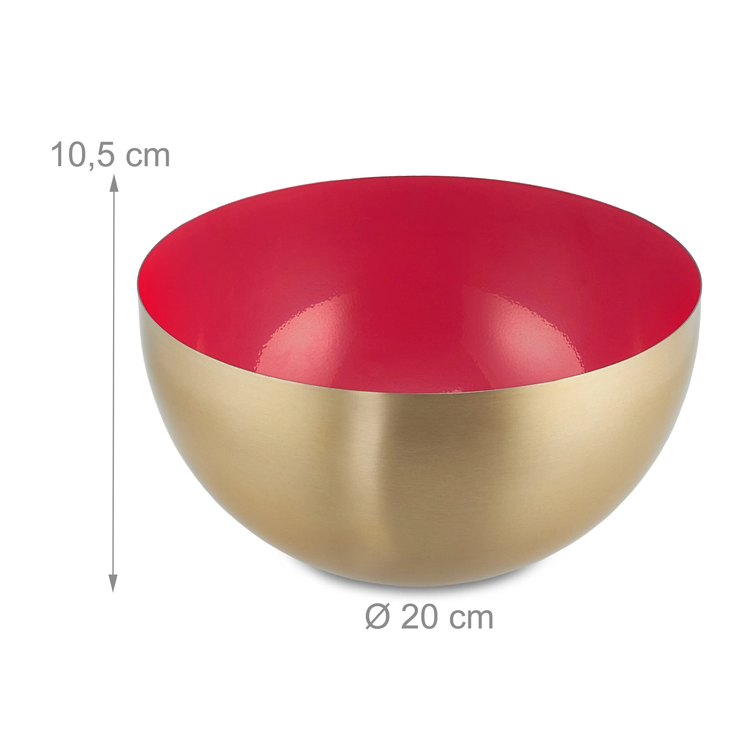 3 X Salatschüssel In Rot/ Gold - Ø 20 Cm – Bild 4