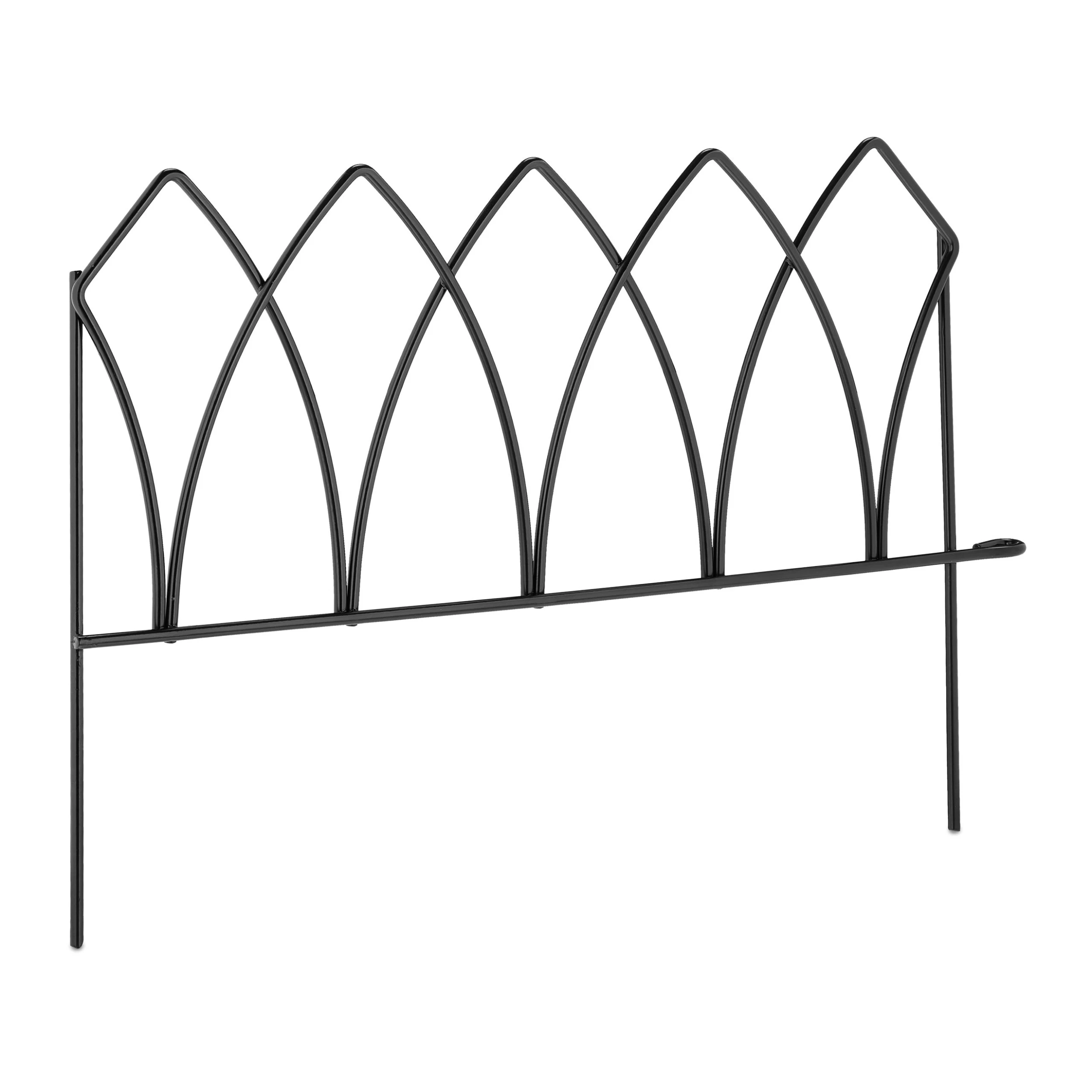 4-tlg. Beetzaun In Schwarz