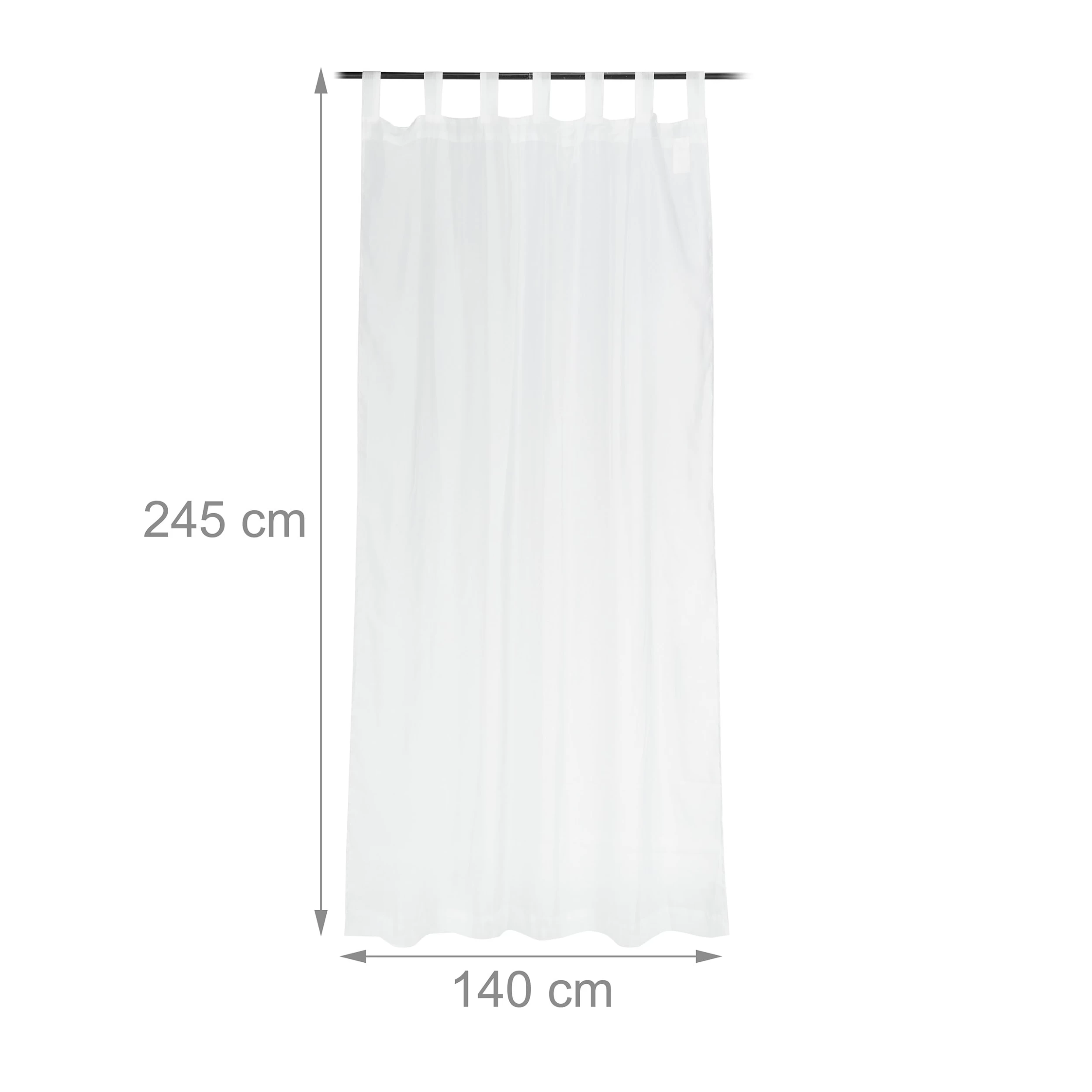 4 X Gardine In Weiß - (B)140 X (H)245 Cm – Bild 4