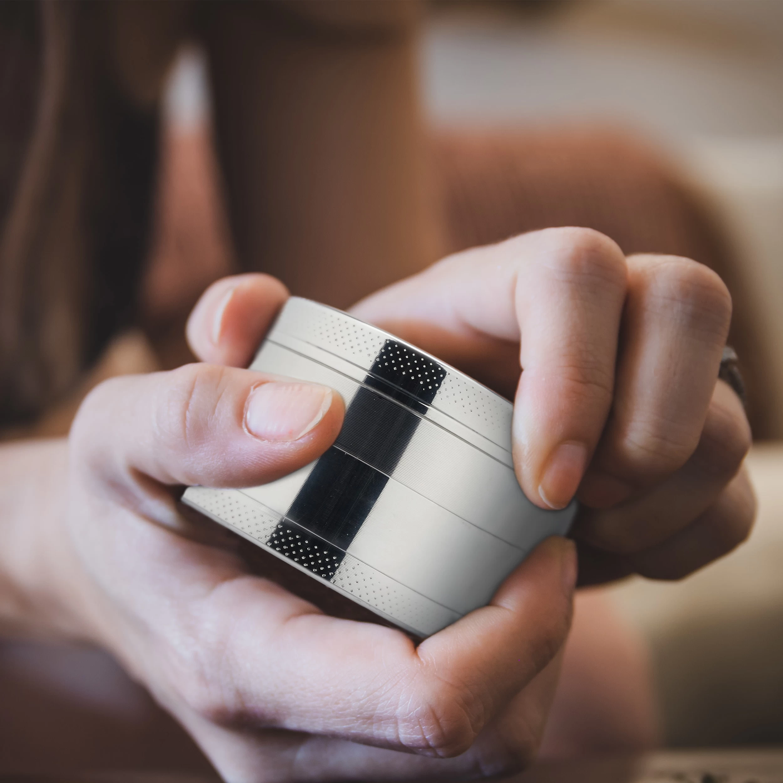 4tlg. Grinder In Schwarz - Ø 5 Cm – Bild 3