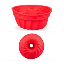 4x Gugelhupfform In Rot - Ø 23 Cm